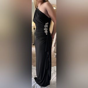 Black floor length dress